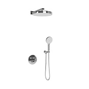 Sancos Space Душевой комплект с внутренней частью: термостат, верхний душ, шланг, цвет: хром глянец SC3006CH
