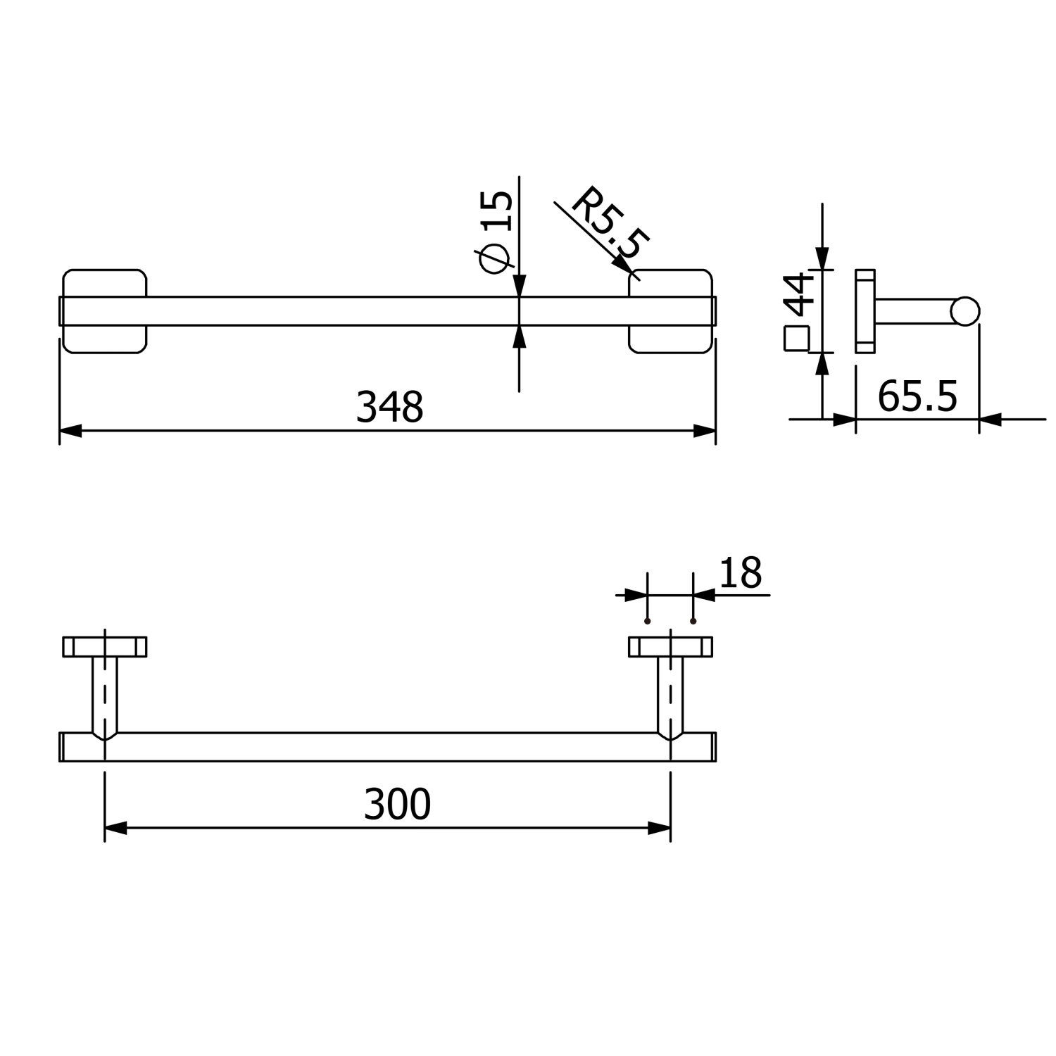 Kludi Vela S Полотенцедержатель 34,8 см, подвесной, цвет: хром 2596205