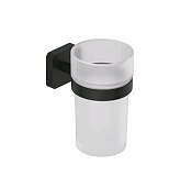 Kludi Vela S Стакан для зубных щеток, подвесной, стеклянный, цвет: черный матовый 2597539