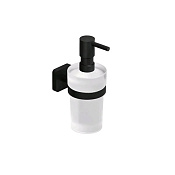 Kludi Vela S Дозатор для жидкого мыла, подвесной, стеклянная колба, цвет: черный матовый 2597639