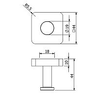 Kludi Vela S Крючок для полотенца, подвесной, цвет: белый матовый 2598453