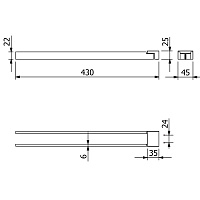 Kludi Vela C Полотенцедержатель 43 см, подвесной, цвет: хром 3197705