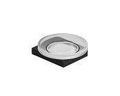 Kludi Vela C Мыльница со стеклянной чашей, подвесная, цвет: черный матовый 3198539