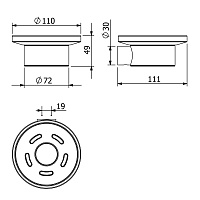 Kludi Vela R Мыльница со стеклянной чашей, подвесная, цвет: хром 5898505