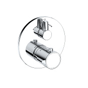 Kludi Zenta SL Смеситель для душа термостатический 2 потребителя, встраив., внешняя часть, цвет:хром 388100545