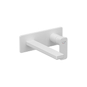 Kludi Renon Смеситель для раковины встраиваемый, внешняя часть, дл. изл. 19 см, цвет: белый матовый 422445375