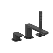 Kludi Renon Смеситель на борт ванны, с ручным душем и держателем, цвет: черный матовый 424483975