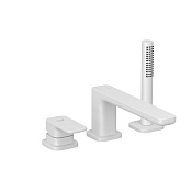 Kludi Renon Смеситель на борт ванны, с ручным душем и держателем, цвет: белый матовый 424485375