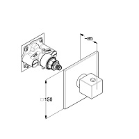 Kludi Decus Смеситель для душа термостатический, на 1 потребитель, встраиваемый, цвет: хром 547390575