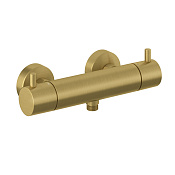 Kludi Bozz Смеситель для душа термостатический, настенный, без излива, цвет: брашированное золото 35203N038