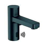 Kludi Zenta SL Смеситель для раковины, сенсор, без д/к, длина излива 12 см, цвет: черный матовый 3810039WR