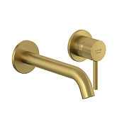 Kludi Bozz Смеситель для раковины встраиваемый, внешняя часть, длина излива 23 см, цвет: браш. зол. 38245N076