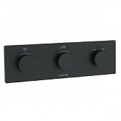 Kludi Pushtronic Смеситель для душа термостатический на 2 потребителя, встраив., цвет: черный мат. 3830039-00