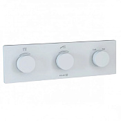 Kludi Pushtronic Смеситель для душа термостатический на 2 потребителя, встраив., цвет: белый матовый 3830053-00