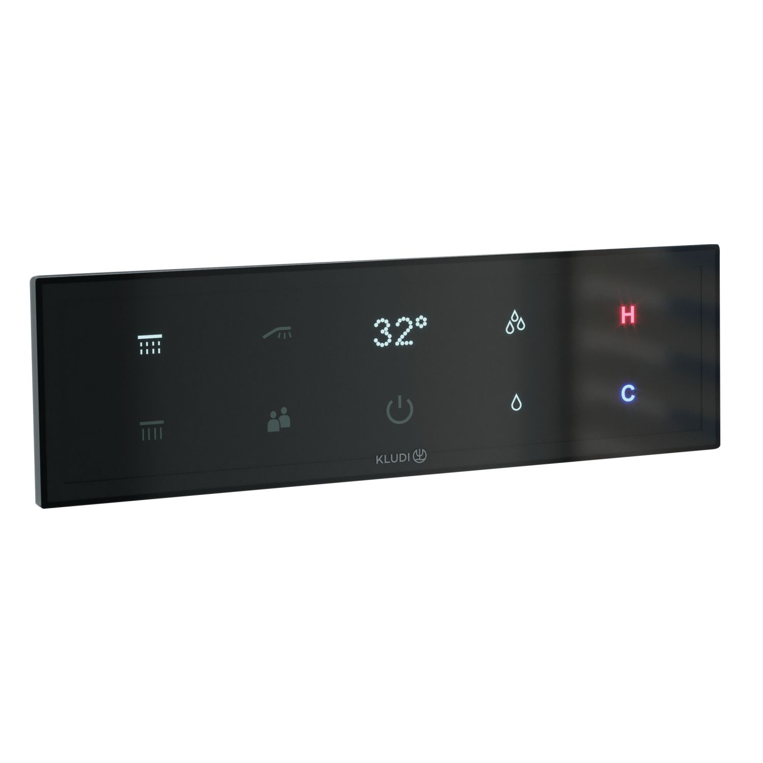 Kludi Touchtronic Смеситель для душа термостатический на 3 потребителя, встраиваемый, цвет: черный 38310G1-00