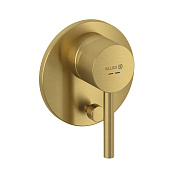 Kludi Bozz Смеситель для душа на 2 потребителя, встраиваемый, внешняя часть, цвет: браш. золото 38716N076