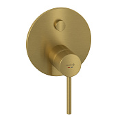 Kludi Bozz Смеситель для душа на 1 потребитель, встраиваемый, внешняя часть, цвет: браш. золото 38759N076