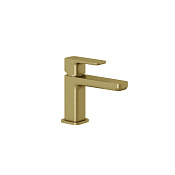 Kludi Renon Смеситель для раковины, с донным клапаном, длина излива 11см, цвет: брашированное золото 42267N075