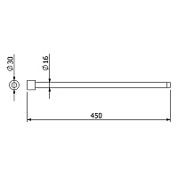Kludi Vela R Полотенцедержатель 45 см, подвесной, цвет: брашированное золото 58977N0S