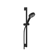 Kludi Dive Душевой гарнитур: штанга 62 см, шланг, душевая лейка 3 вида струи, цвет: черный матовый 6863039-00