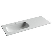 Ceramicanova Grace Раковина накладная левая, 141х45,7 см, с  1 отверстием, цвет: белый глянцевый CN7020