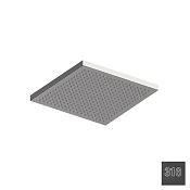 Almar Velvet Верхний душ без кронштейна 23,2х23,2 см, 1 режим, цвет: 316 PVD brushed absolute black E044299.AB316