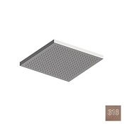 Almar Velvet Верхний душ без кронштейна 23,2х23,2 см, 1 режим, цвет: 316 PVD brushed copper E044299.CO316