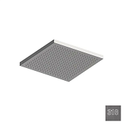 Almar Velvet Верхний душ без кронштейна 23,2х23,2 см, 1 режим, цвет: 316 PVD brushed gun metal E044299.GM316