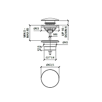 Almar Mixers Донный клапан универсальный, цвет: matt white E094000.MW