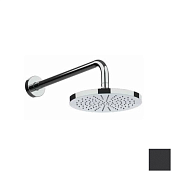Almar Round Верхний душ с кронштейном настенным d20 см, 1 режим, цвет: matt black E162025.MB