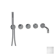 Almar Modular Round Термостат для ванны с изливомиручным душем, внешняя часть, цвет: matt white E180136.MW