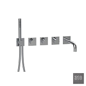 Almar Modular Square Термостат для ванны с изливоми душем, внешняя, цвет: 316 PVD brushed gun metal E180186.GM316
