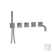 Almar Modular Square Термостат для ванны с изливомиручным душем, внешняя часть, цвет: matt white E180186.MW