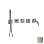 Almar Modular Square Термостат для ванны с изливомируч.душем, внешняя часть, цвет: nickel brushed E180186.NB