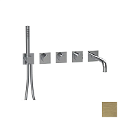Almar Modular Square Термостат для ванны с изливоми душем, внешняя, цвет: PVD brushed high brass E180187.HB