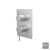 Almar Core Square Смеситель для душа внешняя часть на 2 потребит., цвет: 316 brushed stainless steel E186584.316