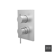 Almar Core Square Смеситель для душа внешняя часть на 2 потр., цвет: 316 PVD brushed absolute black E186584.AB316