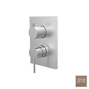 Almar Core Square Смеситель для душа внешняя часть на 2 потребителя, цвет: 316 PVD brushed copper E186584.CO316