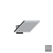 Almar Velvet Верхний душ с кронштейном 23,4х25,4 см, 1 режим, цвет: 316 brushed stainless steel E044300.316