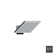 Almar Velvet Верхний душ с кронштейном 23,4х25,4 см, 1 режим, цвет: 316 PVD brushed absolute black E044300.AB316