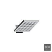 Almar Velvet Верхний душ с кронштейном настенным 23,4х25,4 см, 1 режим, цвет: 316 brushed gun metal E044300.GM316