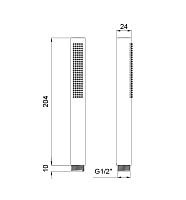 Almar Velvet Ручной душ, 1 режим, цвет: matt white E082126.MW