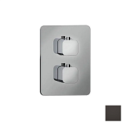 Almar Core Kuky Термостат для душа, внешняя часть на 2 потребителя, цвет: PVD polished deep black E176812.DB