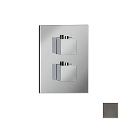 Almar Core Square Термостат для душа, внешняя часть на 3 потребителя, цвет: PVD brushed gun metal E176823.GM