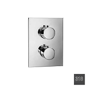 Almar Core Square Термостат для душа, внешняя часть на 2 потребит., цвет: 316 brushed absolute black E176882.AB316