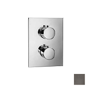 Almar Core Square Термостат для душа, внешняя часть на 2 потребителя, цвет: PVD brushed gun metal E176882.GM
