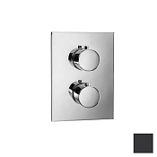 Almar Core Square Термостат для душа, внешняя часть на 2 потребителя, цвет: matt black E176882.MB