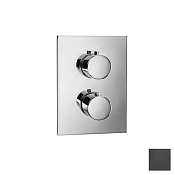 Almar Core Square Термостат для душа, внешняя часть на 3 потребителя, цвет: brushed absolute black E176883.AB