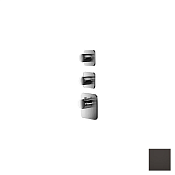 Almar High Flow Kuky Термостат для душа, внешняя часть на 2 потребителя, цвет: polished deep black E180002.DB