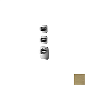 Almar High Flow Kuky Термостат для душа, внешняя часть на 2 потребителя, цвет: brushed high brass E180002.HB